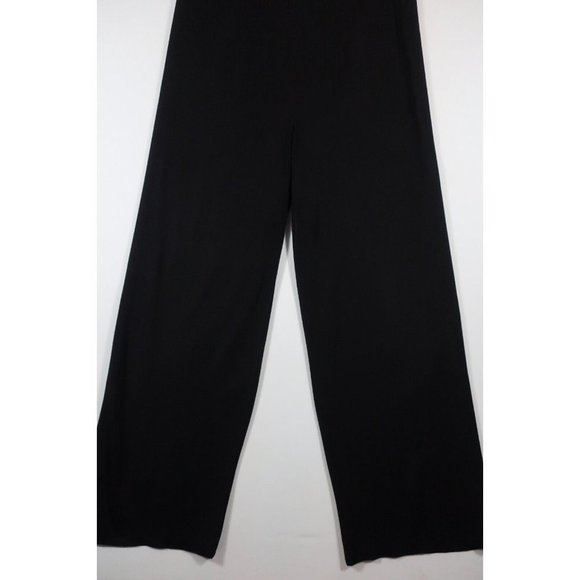 Exclusively Misook Woman Black Wide Leg Pants Pull On Acrylic Blend Size 1X - Picture 12 of 15